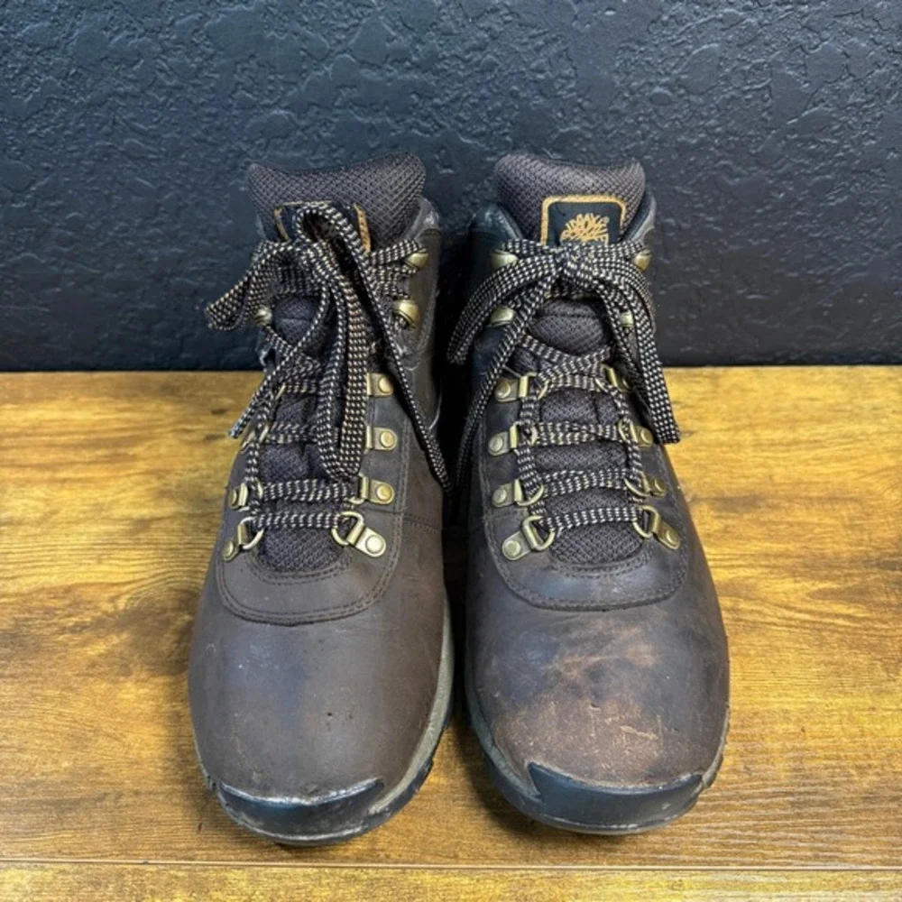 Timberland White Ledge 12135 Brown Leather Waterproof Hiking Boots Mens 9.5‎
